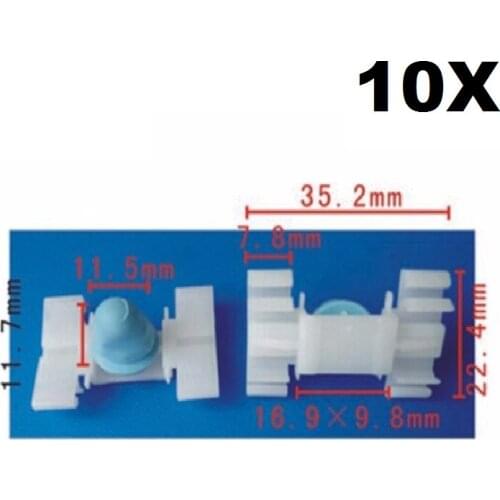 10x Trim Moulding Retainer Clip Fastener 11mm Length Rubber Boots for BMW