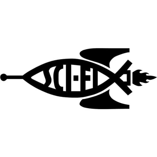 35cm Scifi Fish Cartoon Decor Car Sticker Car Styling Vinyl Decal