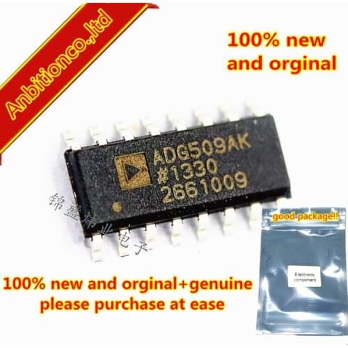 5pcs 100% new original ADG509AKR ADG509AK SOP16 CMOS 4/8 CHAANNEL ANALOG MULTIPLEXERS in stock