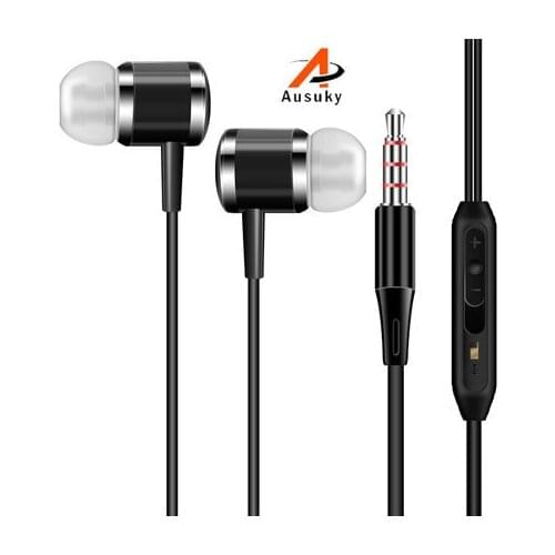 A Ausuky Newest Pro In Ear Earphone for Mobile Phone Stereo Quality Earphone with Mic Black / White -25