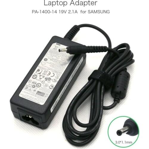 19V 2.1A 40W 3.0*1.1mm Laptop AC Adapter for Samsung Series 9 Notebook NP900X3A NP900X4C PA-1400-14 AD-4019P Power Charger