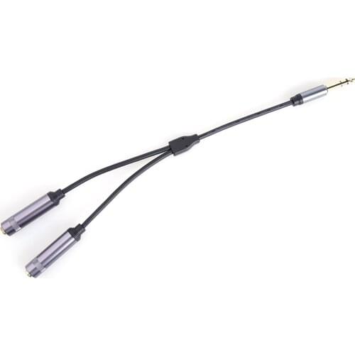 Audio Cable Speaker Line Aux Cable 6.35mm Stereo Male to Dual 1/4 inch Female Y Splitter Audio Cable Adapter Cord