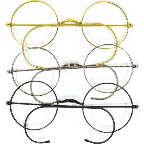 Oversize Vintage Large 50 52mm Round Metal Full Rim Reading Glasses +75 +100 +125 +150 +175 +2 +250 +275 +3 +325 +350 +375 +600