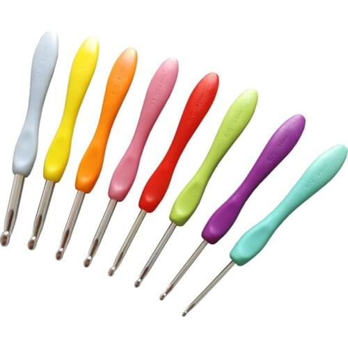 Colorful aluminum Hooks and knitting accessories Crochet hooks so weave croche needle kit weave tools Set of knitting needles