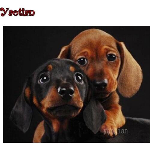 Dachshund Cute Pet Dog 5D Full Square Round Drill Diamond Embroidery Diamond Painting Cross Stitch Kit Mosaic Decoration 2021
