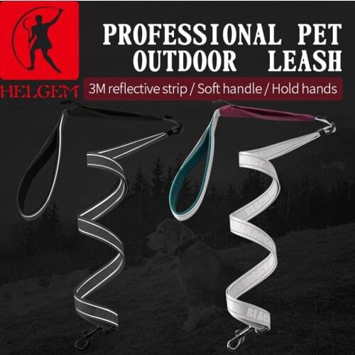 HELGEM Professional Pet Leash Reflective Waterproof Collar Harness For Small Medium Large Dogs