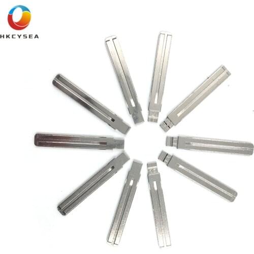 HKCYSEA 10 pcs/lot Metal Blank Uncut Flip KD Remote Key Blade Type #13 for Hyundai IX35 for Toyota Crown