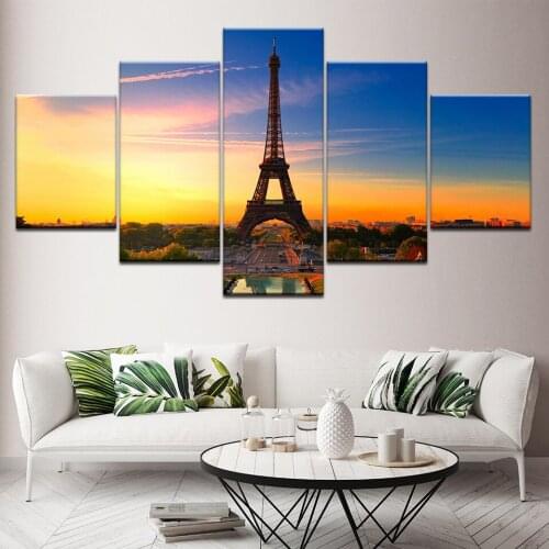 Best Places To Visit In Europe 5 Piece Wall Art Canvas Print modern Poster Modular art painting for Living Room Home Decor