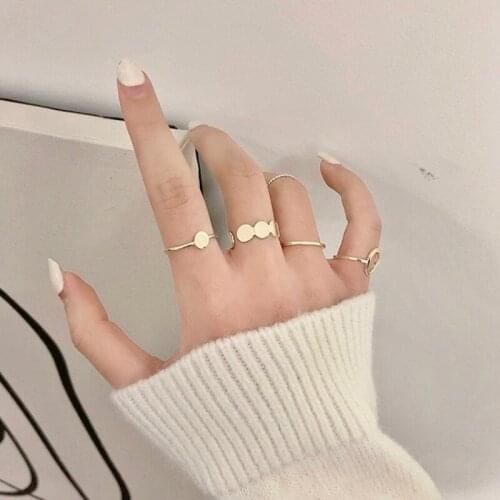 Fashion Jewelry Rings Hot Selling Metal Alloy Hollow Round Opening Women Finger Ring Girl Lady Party Wedding Gifts Opening Ring
