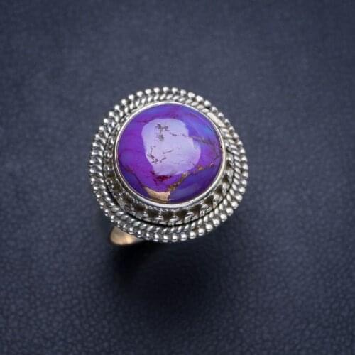 Natural Turquoise Handmade Unique 925 Sterling Silver Ring 6 Y4148