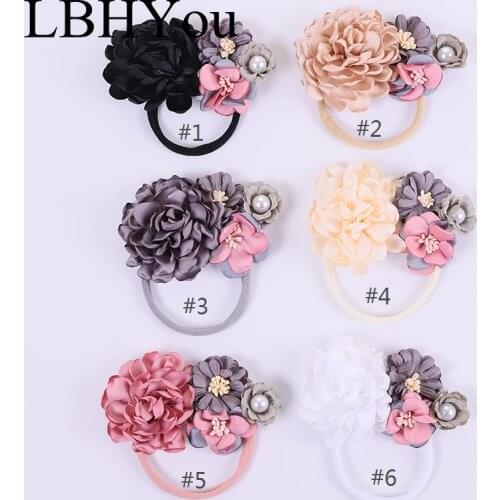 6pcs/lot Newborn Girls Nylon Headbands Super Soft Elastic Skinny Nylon Hairbands Toddler Infants Kids Hair Accessories