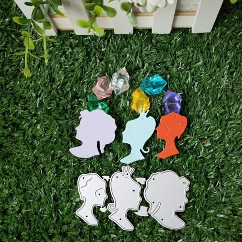 New 3 Womens heads metal cutting mould pattern scrapbook die embossing DIY handicraft paper card photo album metal cutting