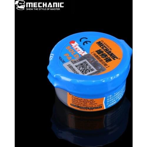 Original MECHANIC XG-40 Solder Flux Paste Sn63/Pb37 25-45um Welding Paste Flux Tin Cream for SMT SMD BGA Repair Tools