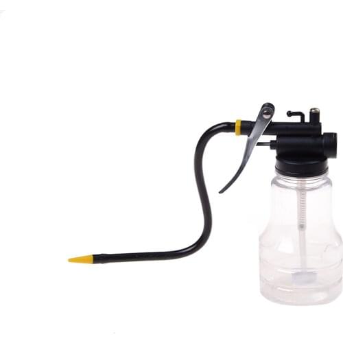 New 245mm Length Transparent High Pressure Pump Oiler Lubrication Oil Can Plastic Machine Oiler Grease flex Gun 250cc Oil Can