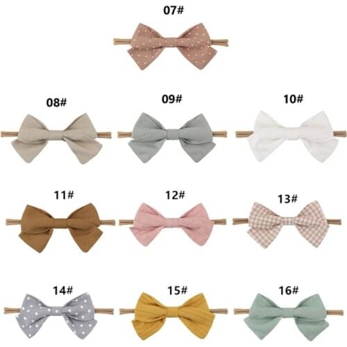 Baby Elastic Hair Band Princess Bows Headband Soft Cotton Headwear for Newborn Infants Girls Hair Accessories Photograph Props