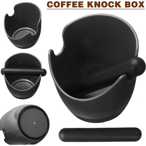Espresso Knock Box Anti Slip Shock-absorbent Anti Slip Coffee Grind Dump Bin Waste Bin With Detachable Knock Bar For Barista