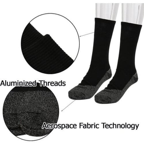 Dropshiping Winter 35 Below Aluminized Fibers Socks Keep Feet Warm and Dry Men and Women Aluminum Fiber Sock Gift Christmas