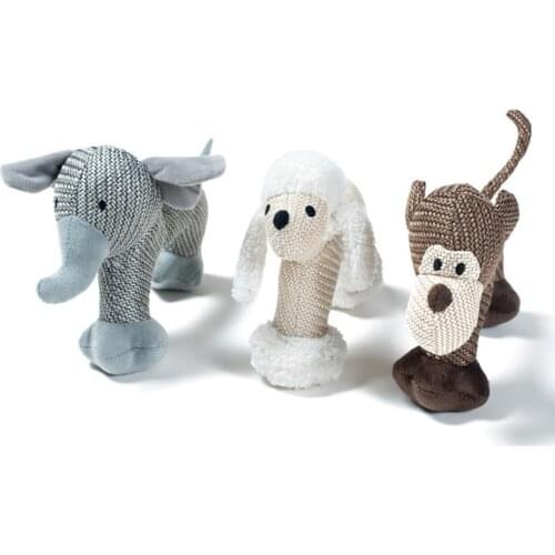 Cute Animal Shape Plush Chew Toys For Cat Dog Interactive For Dog Resistant To Bite Teeth Cleaning Training Pet Toy Supplies Toy