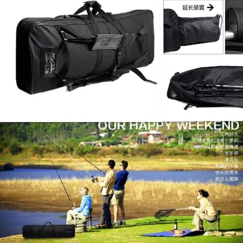 1.2m SWAT Dual Tactical Heavy Duty multi-purpose messenger large capacity bag Carrying Case for Rifle Gun Black Hunting bag