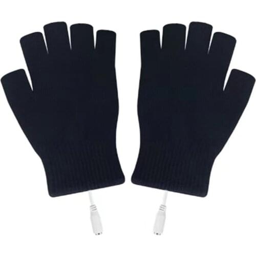 Winter Thermal Fingerless USB Heated Gloves Cycling Gloves Electric Heating Gloves Heated Glove