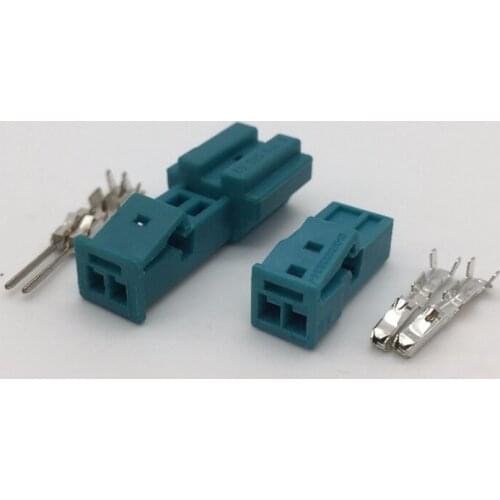 100sets/lot 2 Pin/Way Male Female Auto Unsealed Connector Car Speaker Plug Stereo Housing Electrical Wire Connectors For BMW