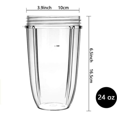 24oz Replacement Parts Mug Cup for Nutri Bullet 600W / Pro 900W High-Speed Blender Juicer Mixer Accessory 24 Ounce