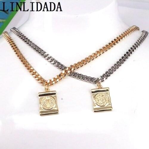 5Pcs High quality San Benito Metal pendants necklace different side pendants religion jewelry for women