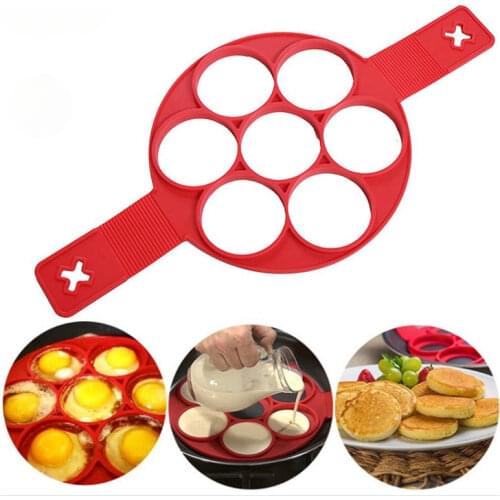 7 Holes Silicone Mold Kitchen Utensil Gadget Accessories Pancake Maker Nonstick Cooker Pan Flip Eggs Kichen Cooking Tool