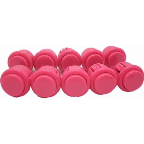 10pcs arcade game machine parts pink 24mm Arcade Button
