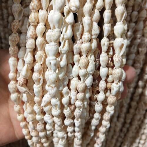 Natural shell Beaded snail shape craft shell beads For jewelry making DIY Bracelet necklace accessories fish tank landscape