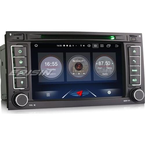 Erisin 2756 7" Android 10.0 GPS DAB-In TPMS OBD2 DVR BT Camera 4G CarPlay Autoradio for VW TOUAREG T5 Multivan