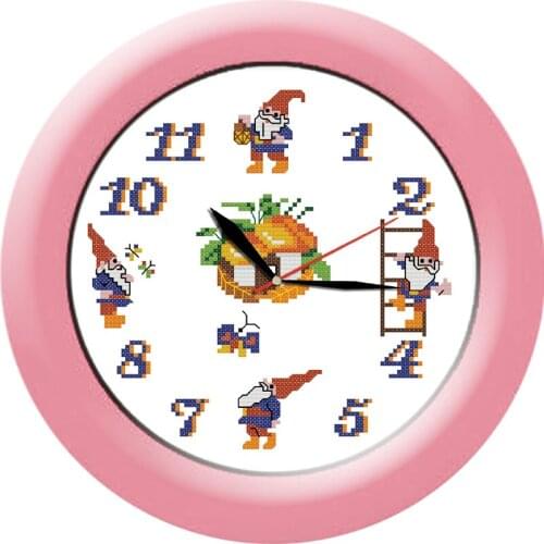 Everlasting Love Santa Claus(clock face) Ecological Cotton Chinese Cross Stitch Kits Counted Stamped New Year Sales Promotion