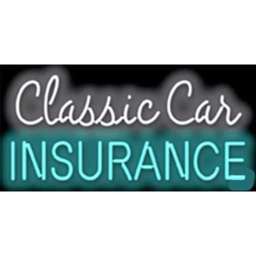 Classic Car Insurance Glass Tube Car neon sign Businese Handcrafted Automotive Shop Store Signs Signboard Signage 19"x15"