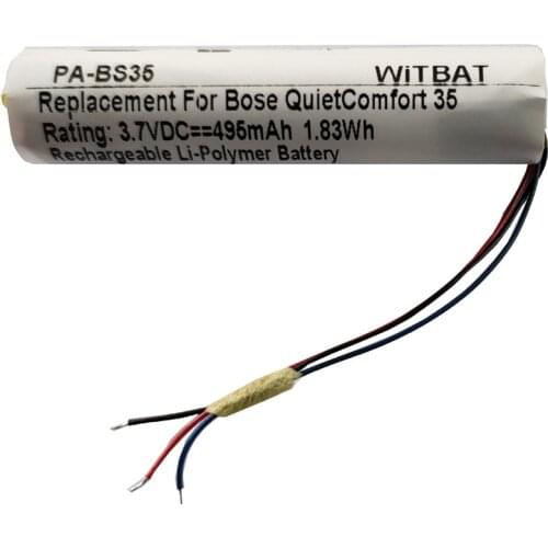 3.7V 495mAh Li-Polymer Battery for Bose QuietComfort QC35 , QC35 II headphone battery Rechargeable Accumulator pack Replacement