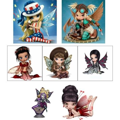 Big Eyes Doll DIY 5D Diamond Painting Full Round Drill Cartoon Series Home Decoration Gift Diamond Hanging Painting Kit 30x30cm