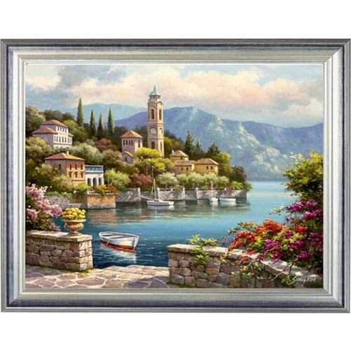 14/16/18/27/28 Golden Panno,Needlework,Embroidery,DIY Landscape Painting,Cross stitch,kits,14ct Village home Cross-stitch,Sets