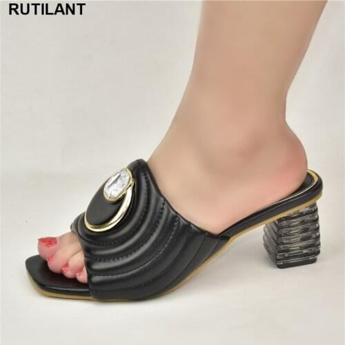 2021 Latest Design High Heels Women Wedding Shoes Nigerian Party Pumps African Sandal Shoes Wedding Shoes Luxury Shoes Women