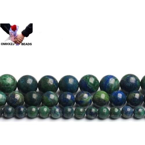 OMH Wholesale JD43 4 6 8 10 12mm Natural Jewelry DIY Making Bracelet Necklace Natural AAA Phoenix Lapis Loose Spacer Round Beads