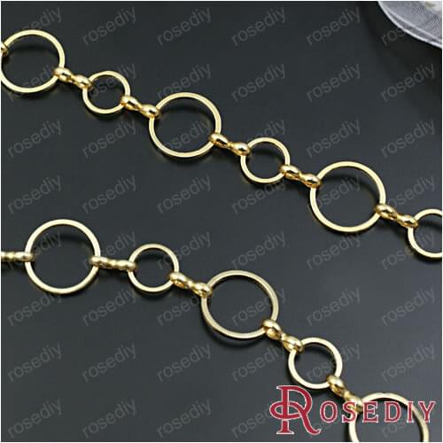 Wholesale Length 98cm Width 12mm High Quality Gold color Copper 1:1 Chains Diy Jewelry Findings 1 Piece(JM5415)