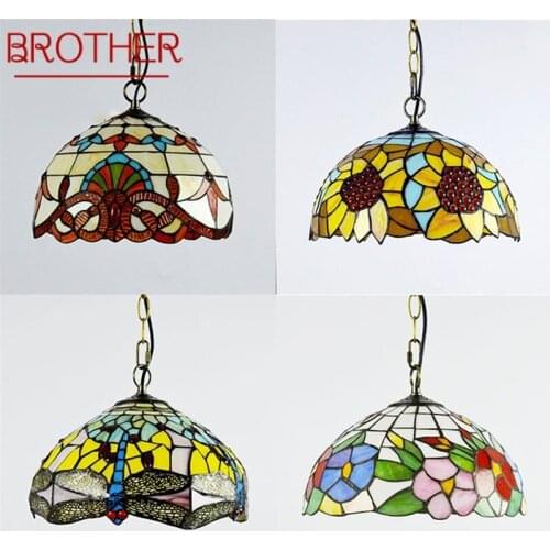 BROTHER Tiffany Pendant Light LED Lamp Modern Creative Fixtures For Home Dining Room Decoration