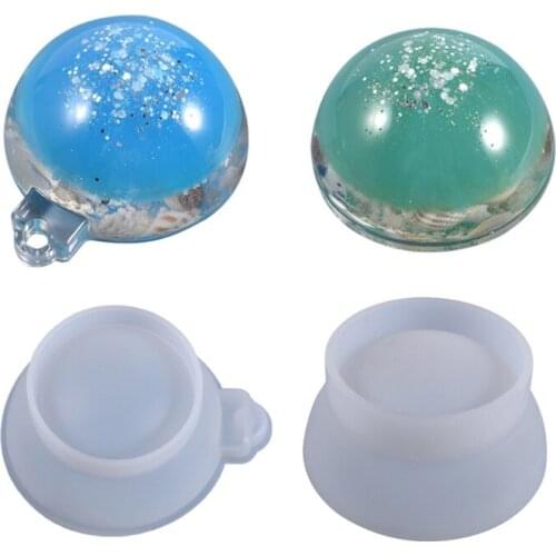 Semicircle Pendant Epoxy Resin Mold Desktop Ornaments Silicone Mould DIY Crafts Jewelry Home Decorations Casting Mold