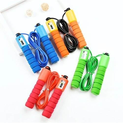 Jump Ropes with Counter Sports Fitness Adjustable Fast Speed Counting Skip Rope Skipping Wire Workout Equipment for Adults Kids