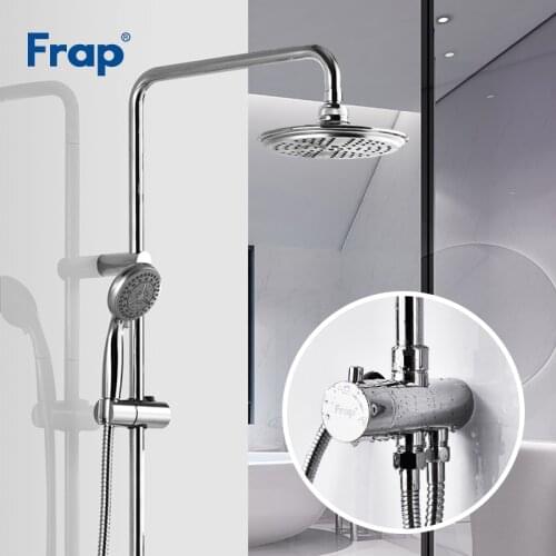 Frap Top Quality Bath Shower Faucets Set Bathroom Water Mixer Bathtub Taps Rainfall Shower torneira Tap ABS Shower Head F2405