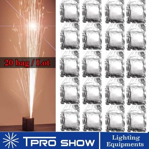 20 Bags Titanium Metal Powder Wedding Firework Machine Wireless Control Cold Spark Fountain Ti Powder Materials 20 x 200g/bag