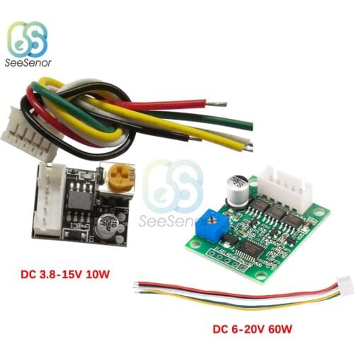 DC3.8-15V 10W DC6-20V 60W BLDC Three Phase DC Brushless Motor Driver Module PWM No Hall Motor Control Driver Board