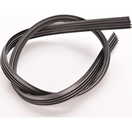 Universal Silicone Black Silicone Wiper Blade Rubber Car Bus Windshield Wiper Blade Replacement Refill 650" 6mm 2Pcs Frameless