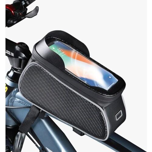 Cycling Bicycle Bike Head Tube Handlebar Cell Mobile Phone Bag MTB Bike Touchscreen Bag Waterproof 6.5 Inch Cycling Phone Bag