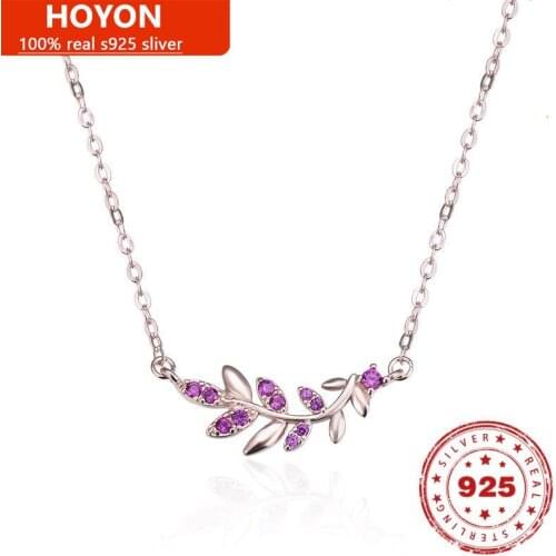 Elegant S925 Sterling Silver Pendant Necklace For Women AAA Zircon Gemstone Female Clavicle Chain Wedding Fine Jewelry Gift