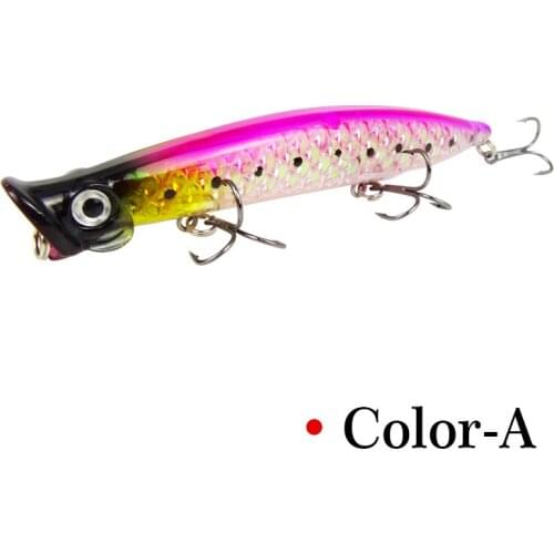 1PCS Big Mouth Sea Fishing Lures 110mm/13g/ Artificial Lifelike Popper SwimBait Wobblers Sinking Hard Bait Pesca 8# Hooks Tackle