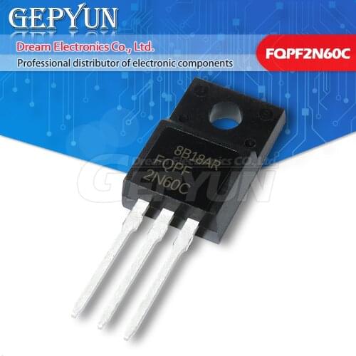 10PCS FQPF2N60C TO-220f 2N60C 2N60 TO220 FQPF2N60 TO-220 new MOS FET transistor
